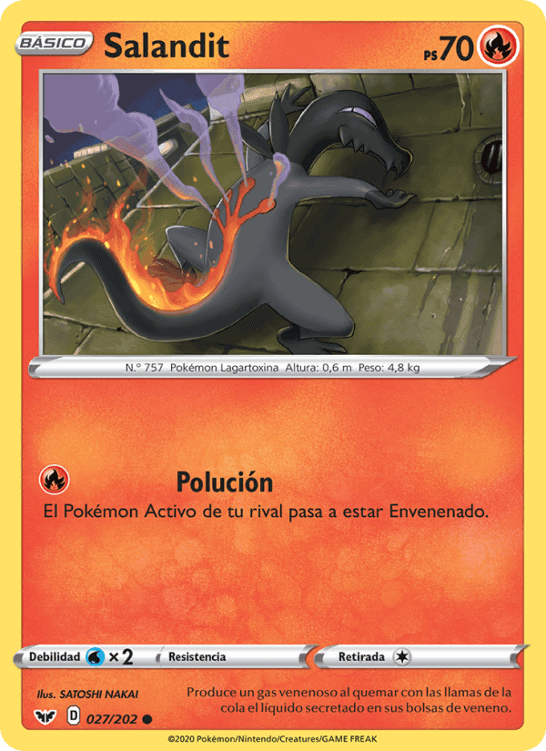 Salandit, carta 27 di Espada y Escudo