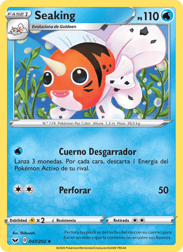 Seaking, carta 47 di Espada y Escudo