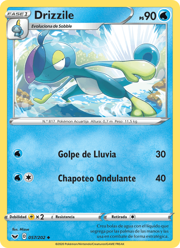 Drizzile, carta 57 di Espada y Escudo