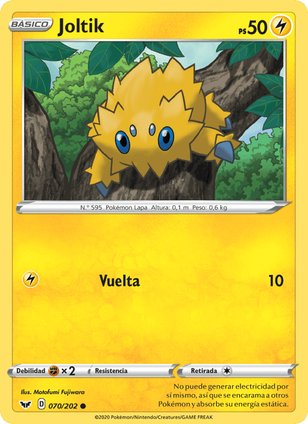Joltik, carte 70 de Espada y Escudo