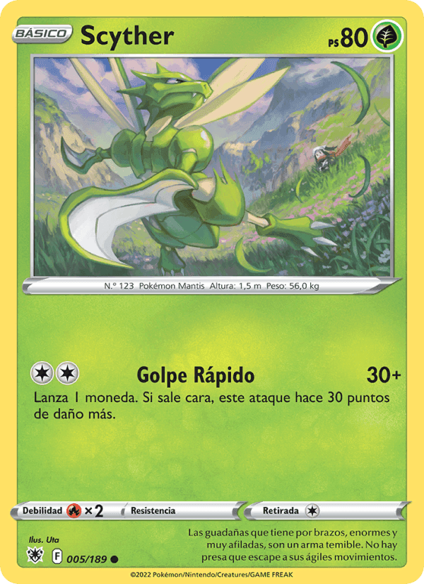 Scyther, carte 005 de Resplandor Astral
