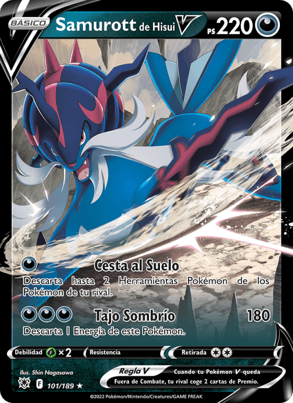 Samurott de Hisui V, card 101 from Resplandor Astral