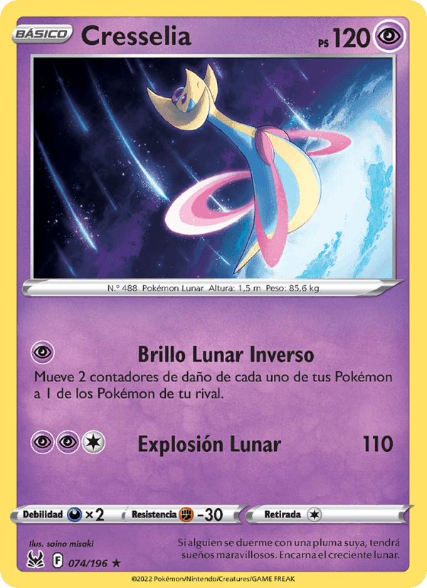 Cresselia, carta 074 de Origen Perdido