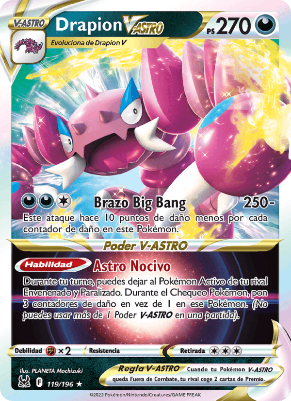 Drapion V-ASTRO, card 119 from Origen Perdido