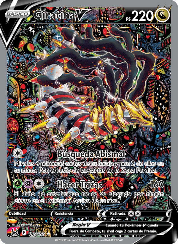 Giratina V, card 186 from Origen Perdido