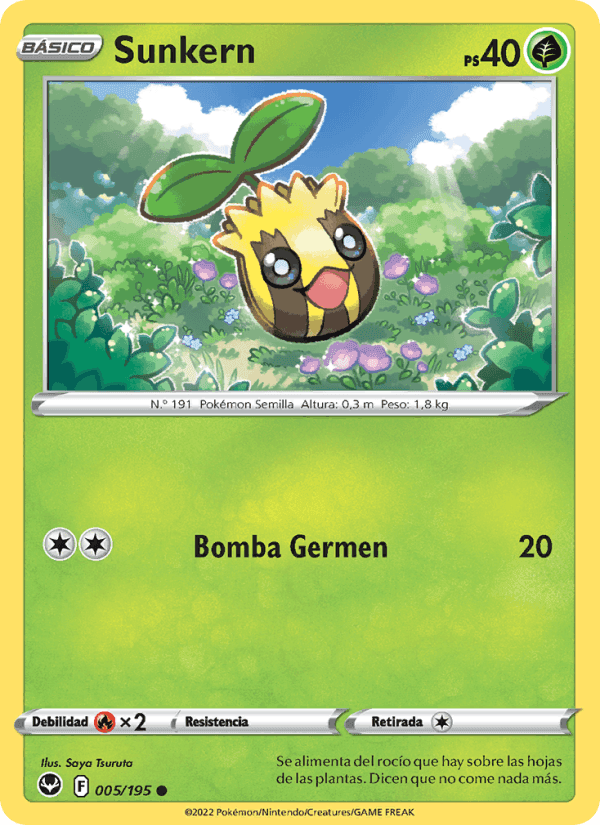 Sunkern, carte 005 de Tempestad Plateada