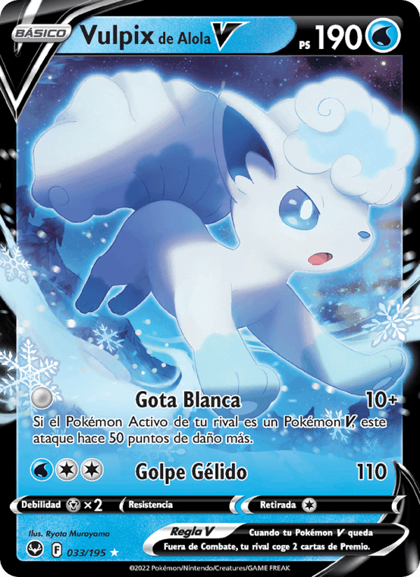 Vulpix de Alola V, carte 033 de Tempestad Plateada
