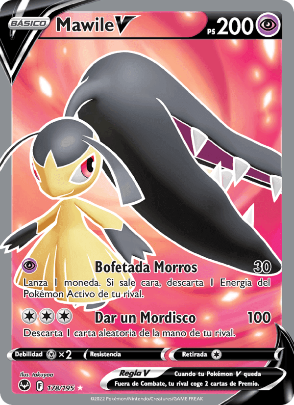 Mawile V, card 178 from Tempestad Plateada