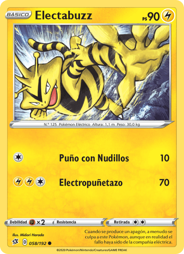 Electabuzz, carta 58 de Choque Rebelde