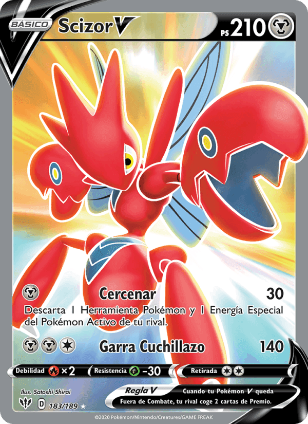 Scizor V, carta 183 de Oscuridad Incandescente