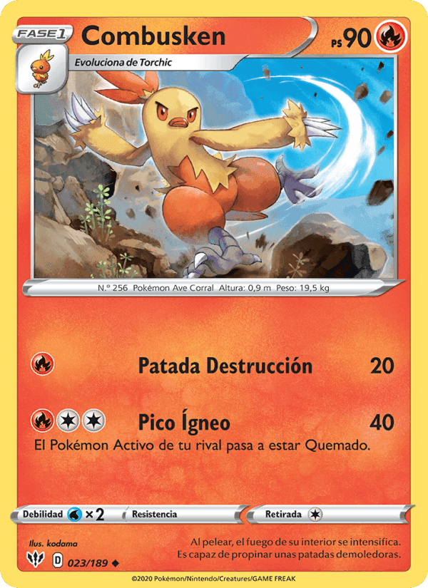 Combusken, carta 23 de Oscuridad Incandescente