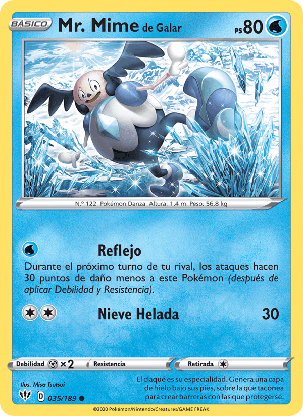 Mr. Mime de Galar, carta 35 de Oscuridad Incandescente
