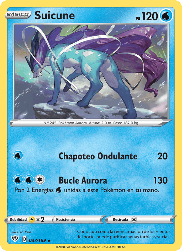Suicune, carta 37 de Oscuridad Incandescente