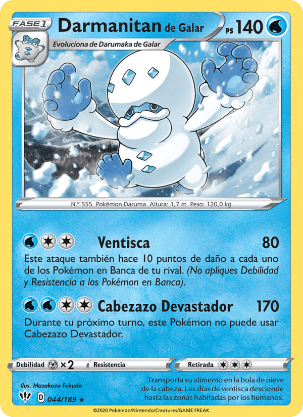 Darmanitan de Galar, carta 44 de Oscuridad Incandescente