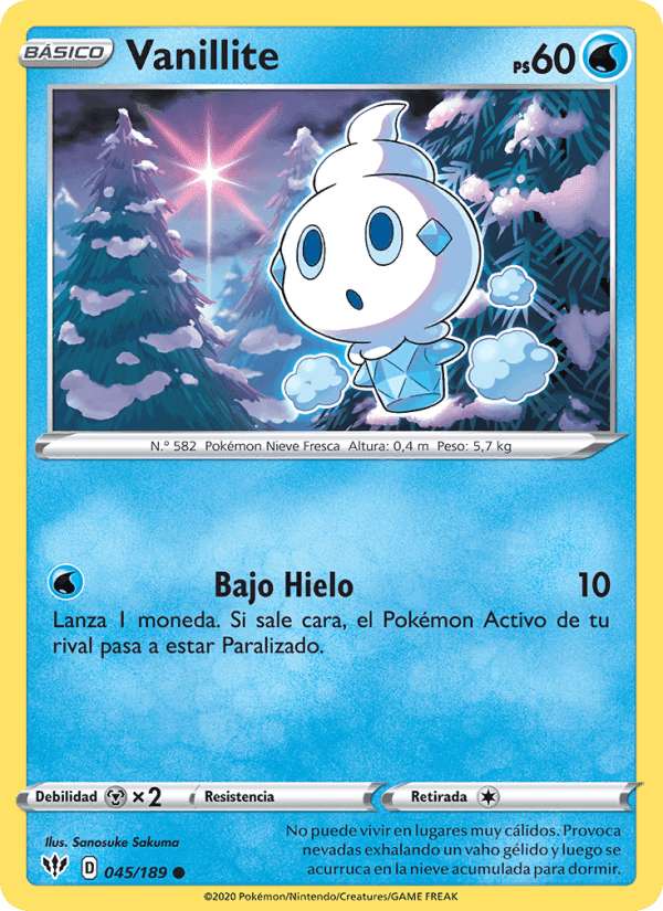 Vanillite, carte 45 de Oscuridad Incandescente