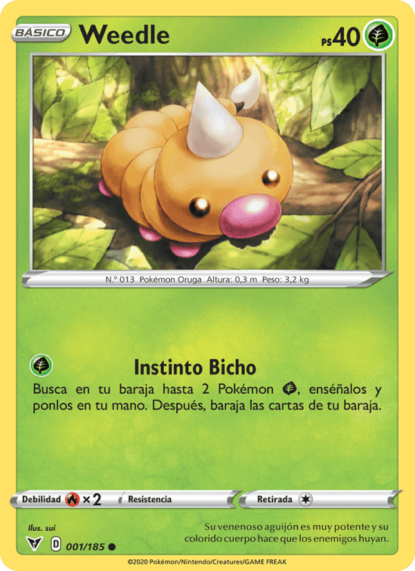 Weedle, carta 1 de Voltaje Vívido