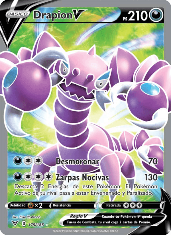 Drapion V, card 175 from Voltaje Vívido