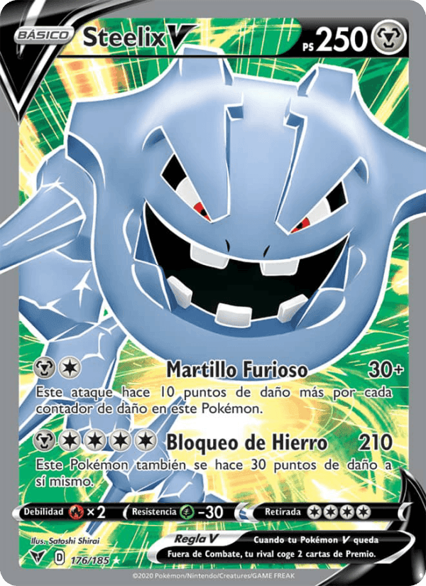 Steelix V, carta 176 de Voltaje Vívido