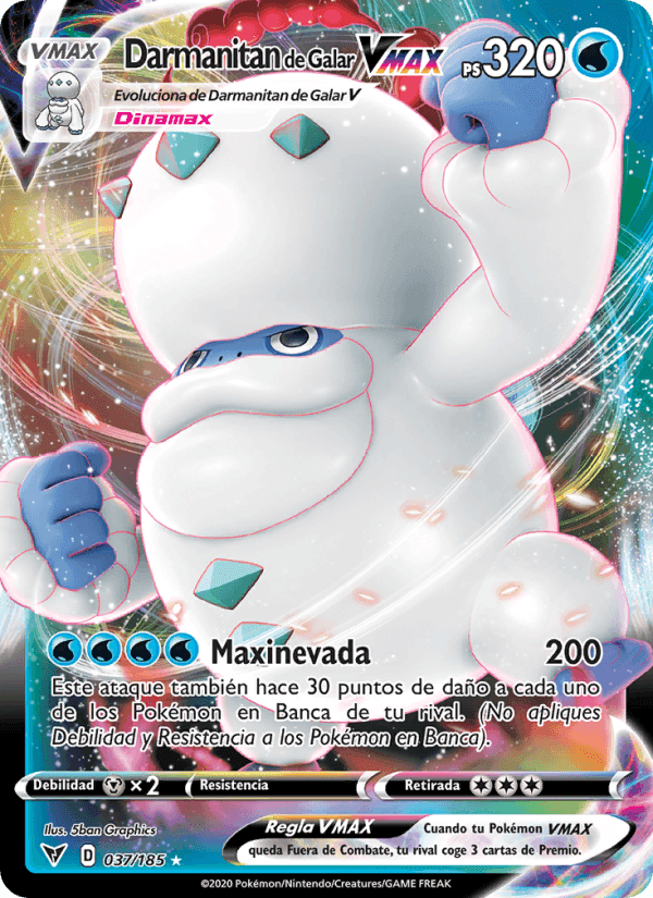 Darmanitan de Galar VMAX, carta 37 de Voltaje Vívido