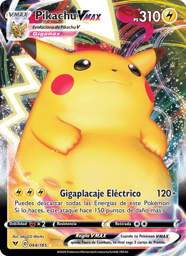 Pikachu VMAX, carta 44 de Voltaje Vívido