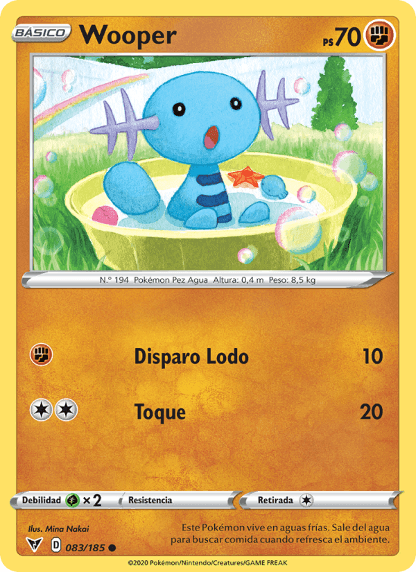 Wooper, card 83 from Voltaje Vívido