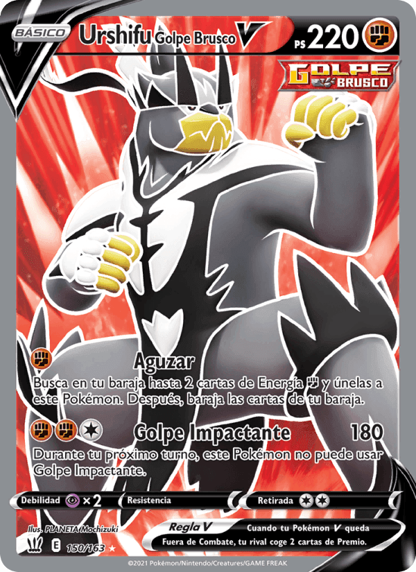 Urshifu Golpe Brusco V, card 150 from Estilos de Combate