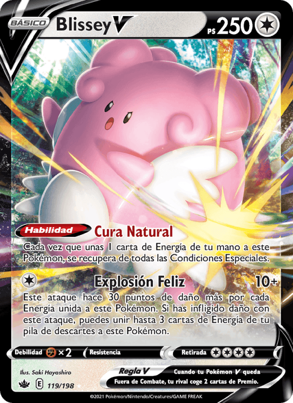 Blissey V, card 119 from Reinado Escalofriante