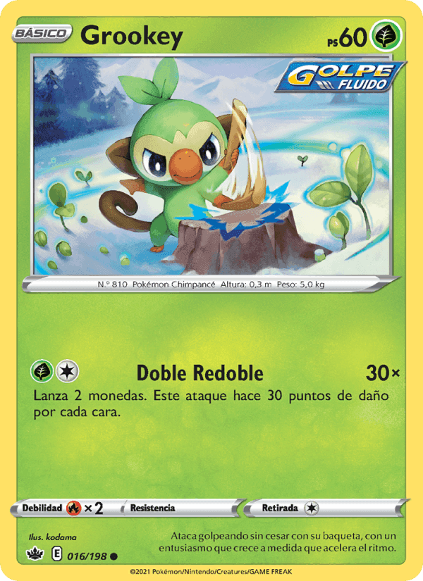 Grookey, carta 16 di Reinado Escalofriante