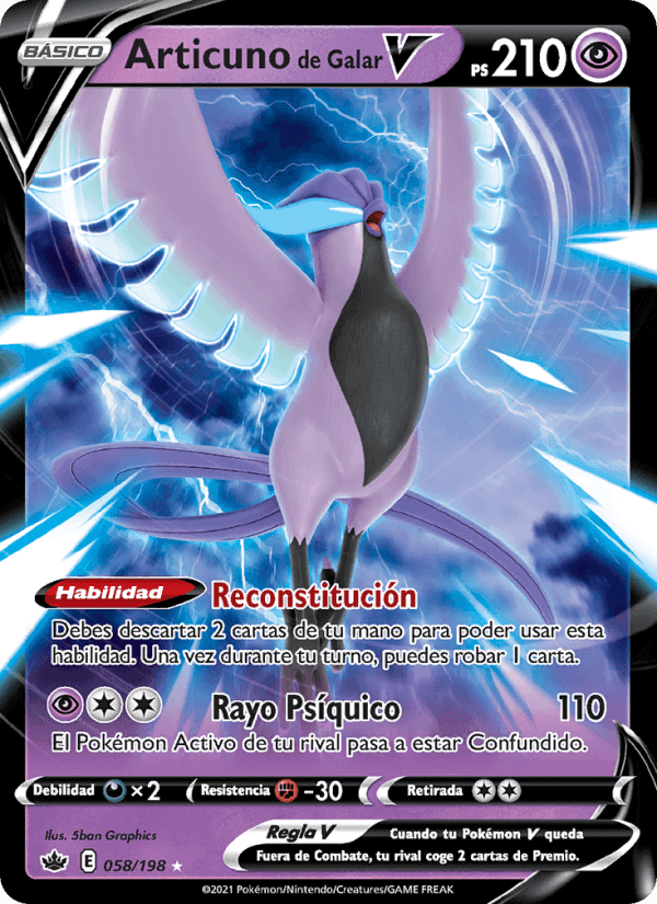 Articuno de Galar V, carta 58 di Reinado Escalofriante