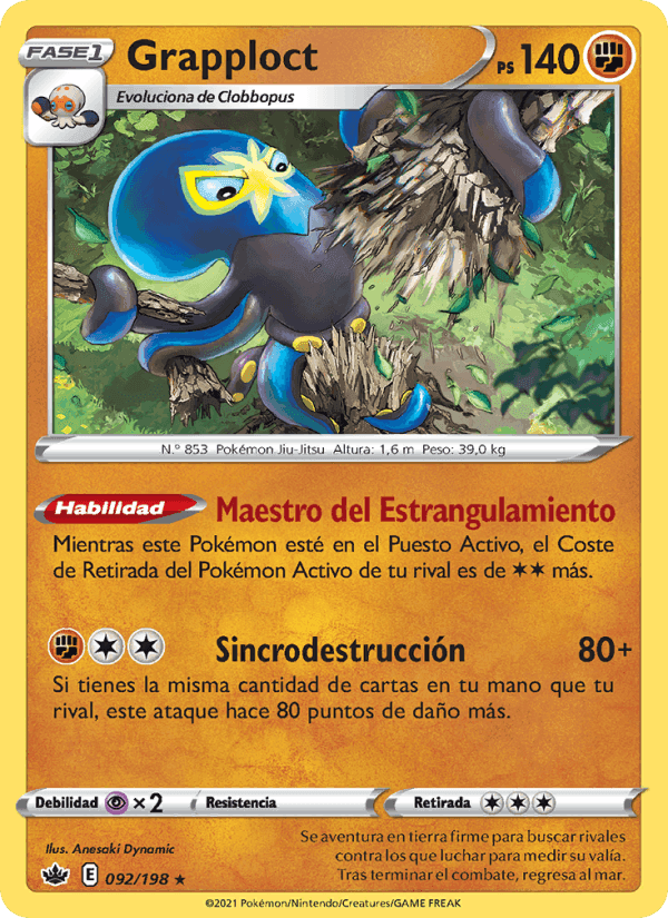 Grapploct, card 92 from Reinado Escalofriante