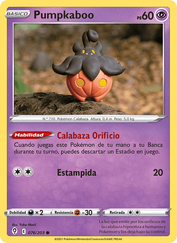 Pumpkaboo, card 76 from Cielos Evolutivos