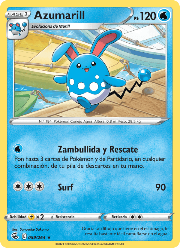 Azumarill, carta 59 di Golpe Fusión