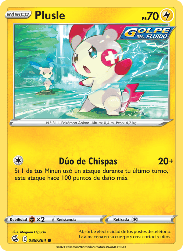 Plusle, carte 89 de Golpe Fusión
