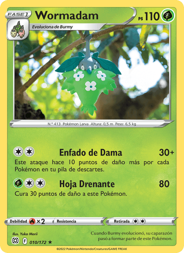 Wormadam, carta 010 de Astros Brillantes