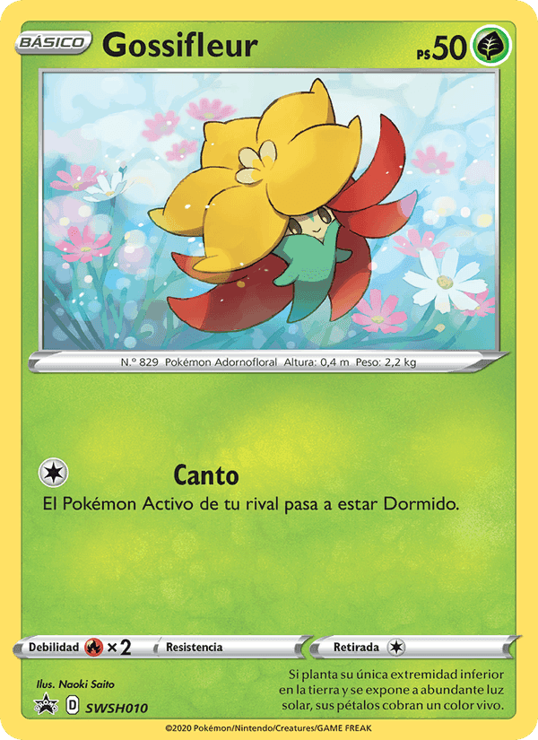 Gossifleur, carta SWSH010 di Cartas de promoción ESES