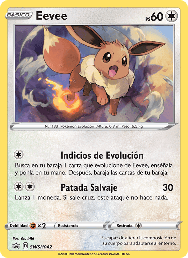 Eevee, carta SWSH042 di Cartas de promoción ESES