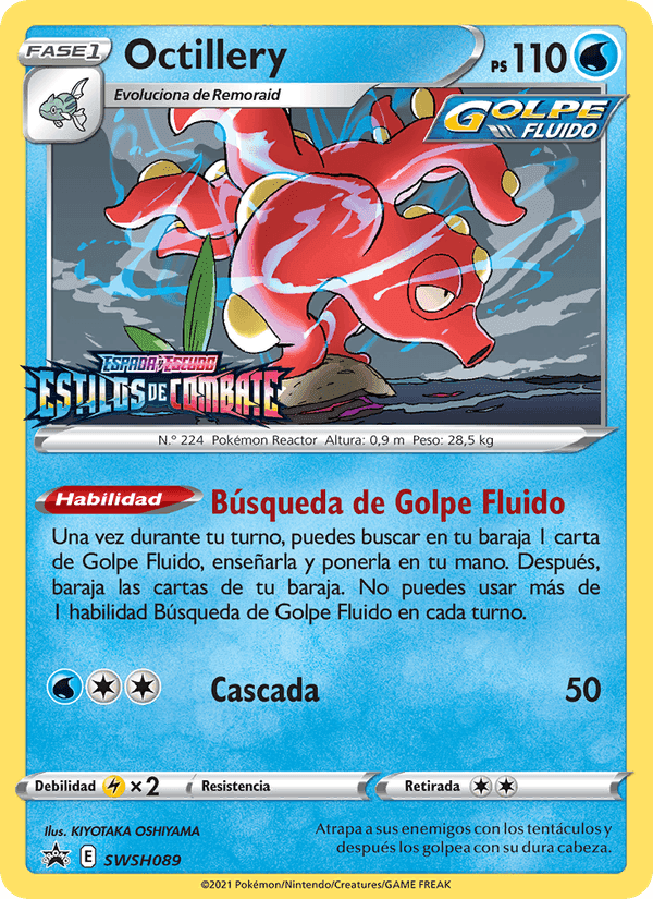 Cartas de promoción ESES の SWSH089 番、Octillery