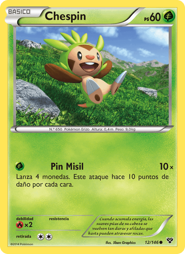 Chespin, carta 12 de XY
