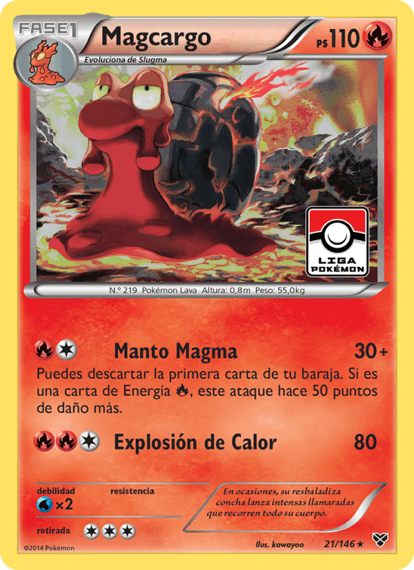Magcargo, carta 21 de XY