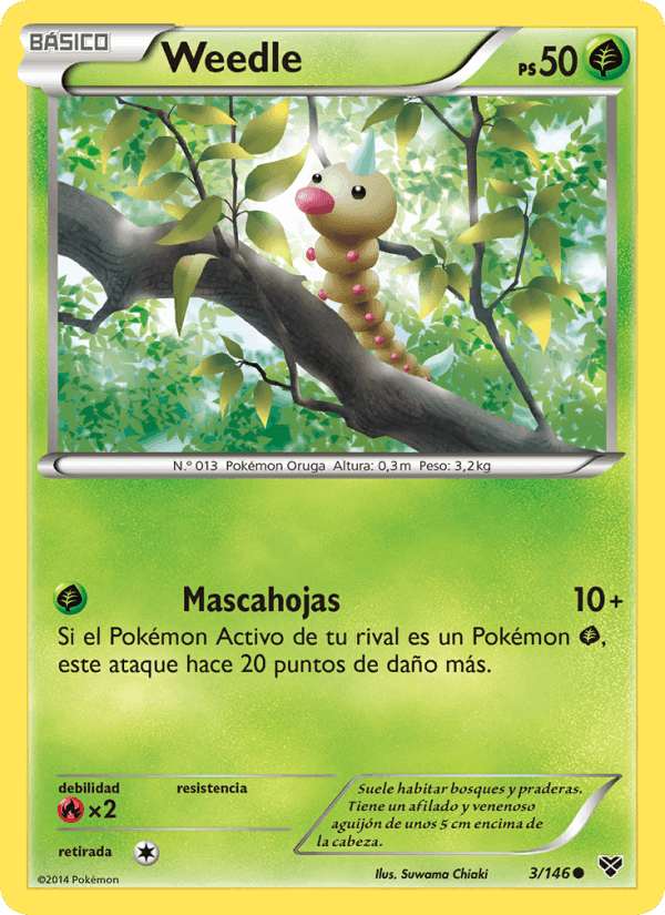 Weedle, carta 3 de XY