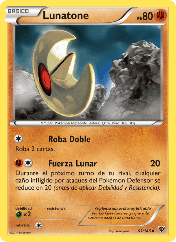 Lunatone, card 63 from XY