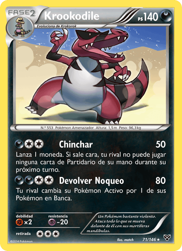 Krookodile, carte 71 de XY