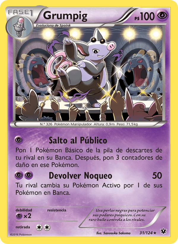 Grumpig, card 31 from Destinos Enfrentados