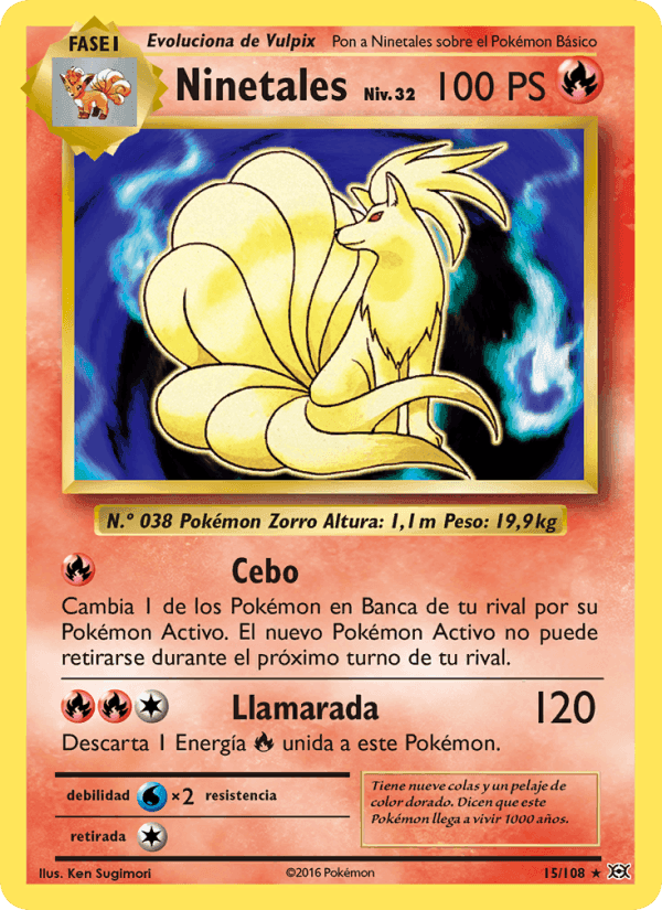 Ninetales, carta 15 de Evoluciones