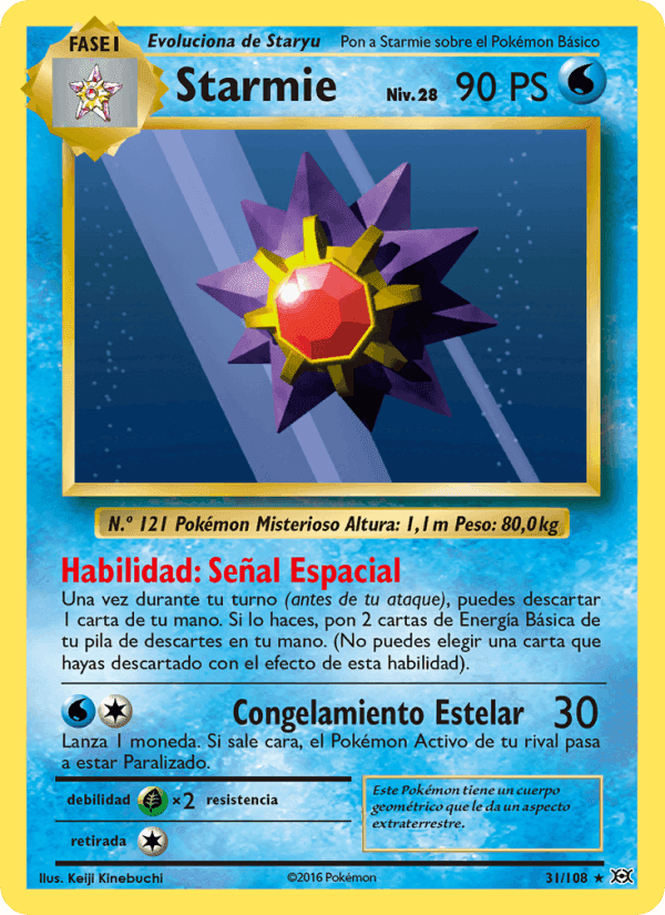 Starmie, carta 31 de Evoluciones