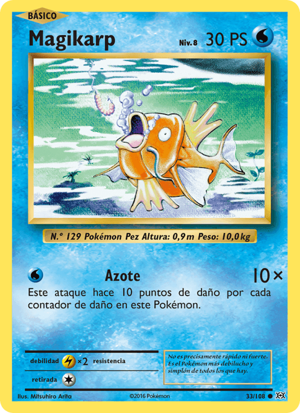 Magikarp, carta 33 de Evoluciones