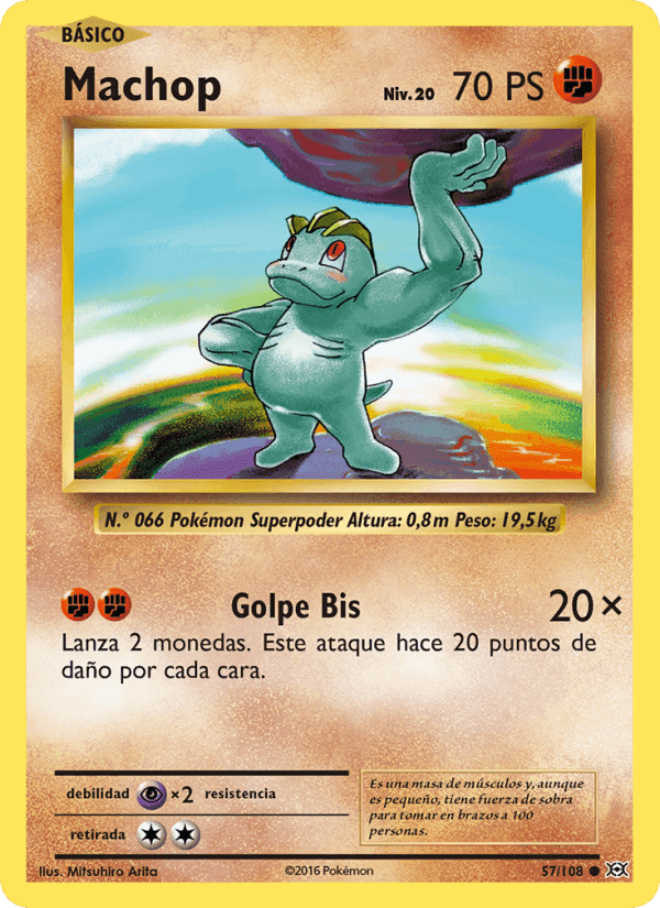 Machop, carta 57 de Evoluciones
