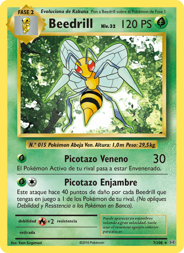 Beedrill, carte 7 de Evoluciones