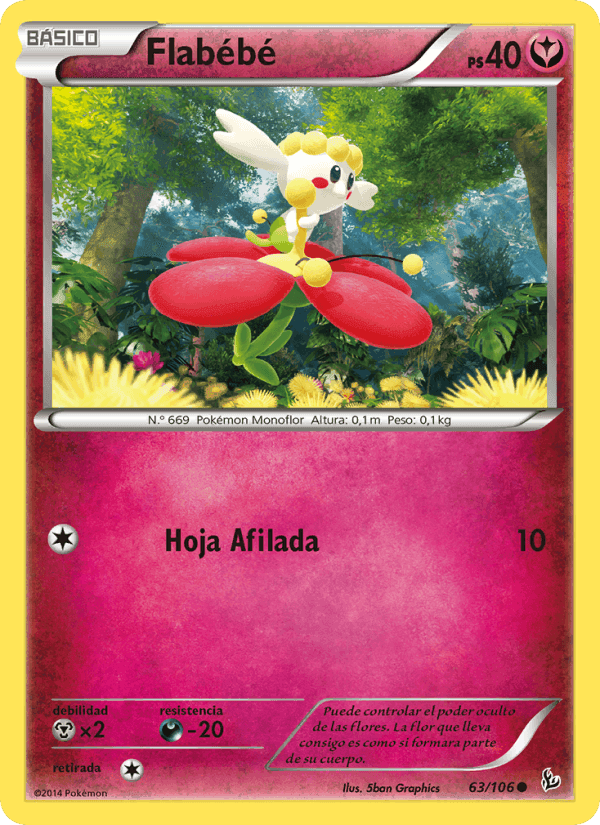 Flabébé, card 63 from Destellos de Fuego