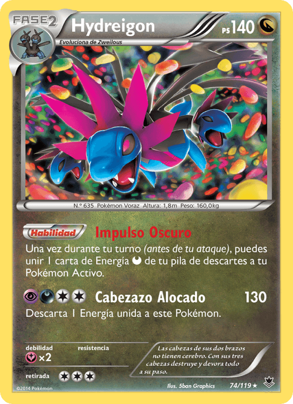 Hydreigon, carte 74 de Fuerzas Fantasmales
